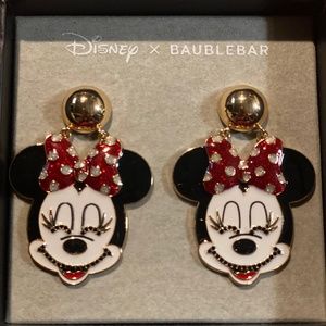 Disney x Baublebar Minnie Mouse statement earrings. NIB